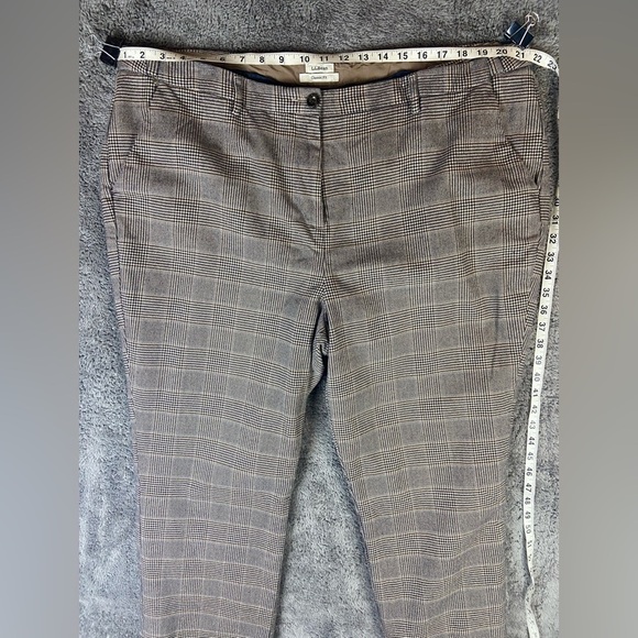 LL Bean Straight Leg Classic Fit plaid houndstooth pants - Picture 10 of 11